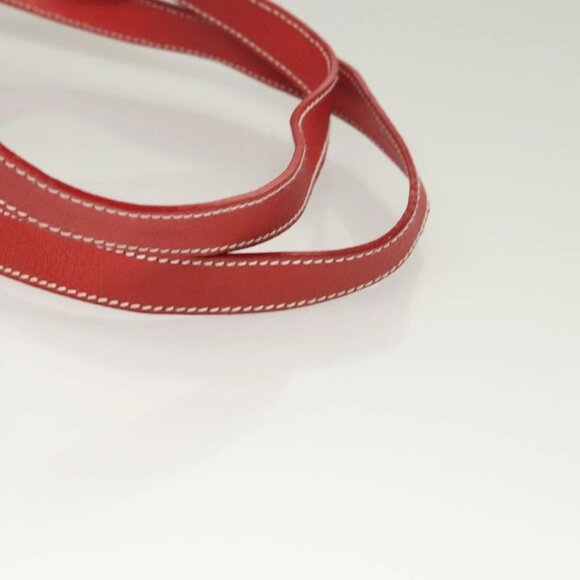 GUCCI Bamboo Backpack Suede Leather Red Gold 003 2058 0030 Auth 129917 - Picture 8 of 16